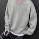 Camel Yangma recommends gray American Henry collar woolen men's style lazy style bottoming sweater cleanfit light gray _ Henry collar new upgraded version M _ 90-115Jin Jin equals 0.5 kg