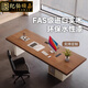 JOBOSNJC Italian light luxury solid wood office computer desk bedroom desk designer creative business boss desk simple executive desk 160*80*73*3cm ash wood desk