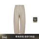 JNBY/Jiangnan Buyi 25 summer new casual pants loose hemp straight pants flexible and comfortable 5P4E13540 212/light gray khaki S