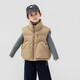 Children's down cotton vest autumn and winter new style boys and girls thickened warm vest baby outer vest jacket trendy black 110 height 90-105cm/weight 25-30Jin Jin equals 0.5 kg