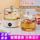 Kangmao Health Pot Fully Automatic Thickened Glass Frying Chinese Medicine Pot Office Household Multifunctional Intelligent Appointment Insulation Tea Maker Electric Kettle Soup Cooker Porridge Boil Water Platinum Fully Intelligent Model + Glass Teapot 1.5L + Glass Stew Pot 1.5L