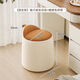 Xiaomi Master Bedroom Girls Makeup Stool Bedroom Dressing Stool Rotating Makeup Chair Italian Minimalist Round Stool Light Luxurious and High-end Fixed Style Cat Scratch Leather Beige + Orange