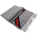 Gucci (GUCCI) scarf couple style double G pattern versatile wool tassel diagonal stripes contrast color long scarf for men and women gift light gray 570603 3G200 1768