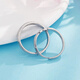 Beijing Gold Trading Center Co., Ltd. platinum ring pt950 platinum guardian angel couple ring proposal birthday Valentine's Day gift for boyfriend and girlfriend, about 8.55g a pair