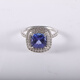 Second-hand 98 new TIFFANY&CO diamond pt950 TIFFANY Soleste series tanzanite diamond ring