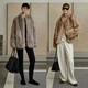 Msbeast Beast Miss Imported Blue Fox Kan Hair Smilkty V-Chille Fox Fur Coat Women | Trituración huayingyue smiltty ámbar brown m