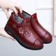 Pull back old Beijing cloth shoes mother's shoes winter velvet anti-slip warm old middle-aged women's shoes cotton shoes 1065 red 38