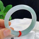 Fa Laier ice jade bracelet Myanmar genuine jade bracelet ice waxy light green floating flower high ice jade bracelet gift light green 56mm ring