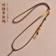 Mochi pendant lanyard, hand-woven double lanyard, gold eight-treasure compass, Buddha head, Buddha head, jade pendant, jade pendant, necklace rope, blessing model, retro gold, handmade lanyard