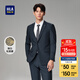 HLA Heilan Home Dress Suit Men's Slim Flat Lapel Business Banquet Suit Men's HTXAD3W015A Blue Gray 15 (suit + trousers) 4XL 185/104B Recommended 170~180Jin Jin equals 0.5 kg