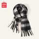 MINISO scarf women's winter warm shawl for girlfriend birthday gift long scarf black and white plaid