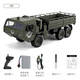 Jingxuan remote control car rc Dongfeng rc remote control heavy off-road truck electric truck six-wheel drive climbing army children's electric car Dongfeng No. 9 green 47cm, a total of one battery, about 30 minutes of use