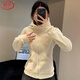 Langsha Polar Fleece Jacket Women's Winter 2025 New Hooded Sweatshirt Plus Velvet Cardigan Slim Yoga Wear Sports Top