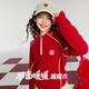 Onmygame Pony takes the lead, the same style for the evening, children's long-sleeved T-shirt red, boys and girls warm glutinous clothes, new year's style, this red 160