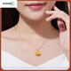 Chuxu gold necklace for women, 24K gold pendant, simulated gold jewelry, Vietnamese sand gold necklace, non-fading, wedding gift for mother, happy flower language necklace
