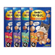 Inaba's Chirping Cat Snacks are highly nutritious, ciao grain sandwich cat biscuit strips, small biscuit cat snacks, 4 packs, early adopters, grilled chicken breast + grilled seafood + grilled bonito