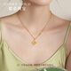 HoneyGold jewelry 18K gold pendant Vajra pestle Tibetan style necklace gift HGGK014 piece count approximately 3.00-3.19g