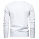 MLB&NY trendy brand v-neck right shoulder long-sleeved T-shirt 2025 new T-shirt for men with loose t-shirt bottoming shirt Henry collar top white S weight 90-120Jin Jin is equal to 0.5 kg