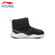 Li Ning (LI-NING) children's shoes, children's cotton shoes, boys' velvet, warm, water-repellent, flick high-top sneakers 30YKNV075-35