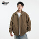 Popeye American Flying Harrington Jacket Men's Autumn and Winter Baseball Couple Cleanfit Jacket DJ15 Brown XL