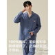 Yalu pure cotton pajamas men's spring, autumn and winter long-sleeved casual home clothing set 2025 new anti-static 16864 L [110-130Jin[Jin equals 0.5 kg]]