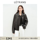LETRANS Yuanyi Fashionable Sliced Lapel Sheepskin Leather Jacket Women's 2025 New Spring Short Jacket Black L