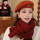 Temperament and warm beret, fashionable and versatile, Korean version, shaped and face-changing, autumn and winter new elegant painter hat M555 black
