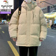 Woodpecker (TUCANO) lamb velvet autumn and winter men's cotton coat plus velvet thickened warm coat cotton coat trendy hooded down cotton jacket 5305 black L recommended 125-140 Jin Jin equals 0.5 kg can be worn