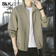 Baleno S&K stand collar jacket men's coat autumn and winter new plus velvet casual loose versatile trendy men's tops Bean Green Regular XL