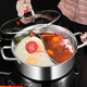 Kitchen plan thickened bottom 304 stainless steel mandarin duck pot large capacity soup pot induction cooker gas universal hot pot special pot