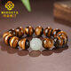 MARDOTG Tiger Eye Stone Bracelet Men's Jade Pixiu Buddha Bead Bracelet Crystal Bracelet Men's Gift 7A Grade Yellow Tiger Eye Bead Diameter 12MM