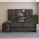 Boss desk, CEO desk, executive desk, single supervisor desk, manager desk, full set of simple office furniture, 1.6m boss desk + side cabinets