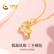 CHINA GOLD Gold Necklace Women's Foot Gold Unicorn Pony Pendant Zodiac Horse Birthday Gift for Girlfriend and Wife L Romantic Unicorn Pendant About 0.4g with Silver Chain Selection Gift Box