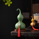 Yuxuan Creative Gifts Large Gourd Ornament Home Office Desktop Decoration Housewarming Gift Mascot Five Elements Gourd-Fire Red Small-Base