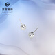 Caibai Jewelry Platinum Earrings Pt950 Fashionable Simple Earrings Women's Earrings Price BJ Platinum About 1.12g