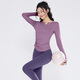 Victoria Traveler Yoga Wear Suit Women's Autumn and Winter Fitness Wear Running Sports Suit Quick-Drying Pilates Training Cycling Suit Purple L