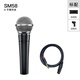 SHURE Shure SM58S professional microphone stage performance guitar playing singing recording dynamic coil wired home microphone SM58S (with switch) storage bag + microphone clip