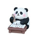 National treasure panda playing music, chess, calligraphy and painting small ornaments, cute small ornaments, cultural and creative gifts, desktop decorations, resin crafts, national trend panda - 6-piece set