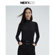 NEXY.CO mall's same style 2025 autumn new black stand-up collar stretch shirt half turtleneck thermal top black XL