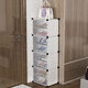 Chengyaoge thickened plastic shoe rack household dust-proof assembled shoe cabinet door folding large capacity transparent shoe box storage rack 4 layers white picture 2 please check whether it is the required product