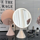 German quality LED makeup mirror desktop makeup mirror light luxury desktop makeup mirror with light desktop touch-up dormitory office makeup mirror pink large size rechargeable