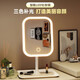 Led smart makeup mirror with light girls bedroom dressing table dressing mirror student dormitory desktop fill light mirror pink