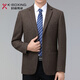 K-Boxing Men's Cashmere Suit Men's Business Casual Men's Middle-aged Wool Professional Suit Jacket Non-ironing Thickened Top 621-2 Brown S 165/46