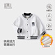Yishuanger baby jacket spring, autumn and winter velvet baseball jacket for boys and girls warm tops gray 110