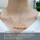 Xingu Selected Rich Gold 14K Gold Ocean Gold Bead Pearl Pendant Single Women's Seawater Pearl Necklace Clavicle Chain A Grade/Slightly Flawed Rich Gold 13-14mm +18K Gold Chain