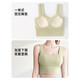 Yoga clothing set for women with peach butt shockproof fixed running sports bra set Pilates training fitness dance bean paste powder + soy eggplant purple L (110-125Jin Jin equals 0.5kg)