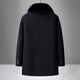 Xiaolilang new winter new lapel plus velvet thickening mid-length dad detachable fur collar jacket coffee color 4XL 195