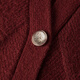 Late White New Product 2025 Winter Fashion Casual Chinese Red Sweater High Elastic Wool Knitted Cardigan Jacket for Women Burgundy M