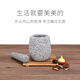 Garlic mortar, stone mortar, garlic masher, garlic mortar, household manual chili grinder, garlic masher, classic garlic mashing cup 19*11:5cm, free garlic hammer