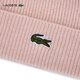 LACOSTE French crocodile same style 25 autumn new wool scarf and knitted hat gift box | RB5385 ADY/light pink
